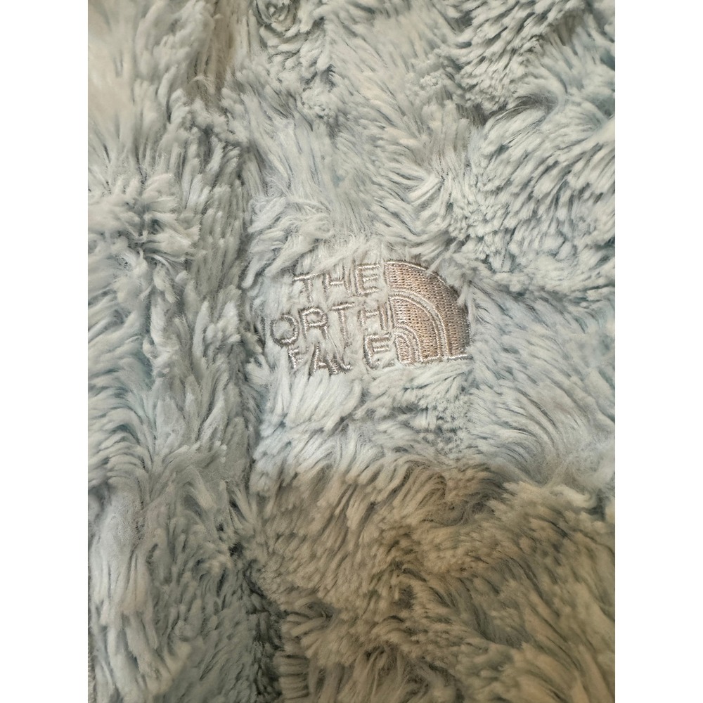 The North Face Girls Reversible Mossbud Swirl Jacket Grey Blue Size M 10/12 - Picture 9 of 15